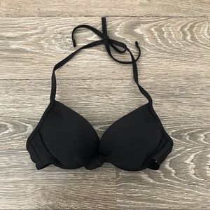 Forever21 Black Push Up Twist Bandeau Swim Top